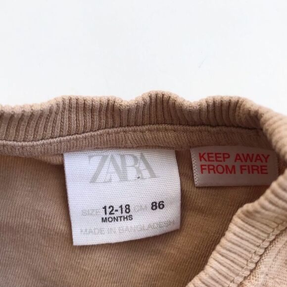Zara enjoy the way long sleeve shirt  EUC 12-18 months - Picture 4 of 5